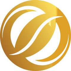 Vector art of abstract golden sphere, composed of flowing shapes, representing unity, harmony, and balance in a modern and elegant design