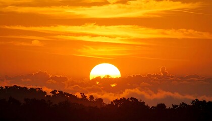 Sunrise over a mountain range