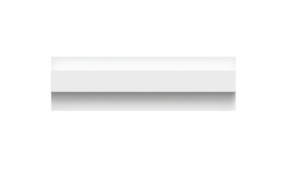 A white rectangular appliance, likely an air conditioner or similar unit, is shown from a top-down view.  A blank space is in the middle