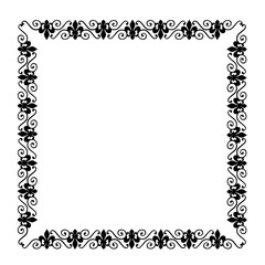 Black  vintage vector frame on a white background. SVG