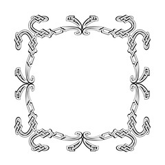 Black  vintage vector frame on a white background. SVG