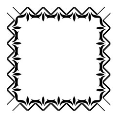 Black  vintage vector frame on a white background. SVG