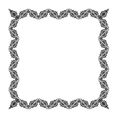 Black  vintage vector frame on a white background. SVG