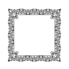 Black  vintage vector frame on a white background. SVG