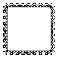 Black  vintage vector frame on a white background. SVG
