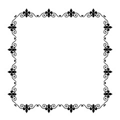 Black  vintage vector frame on a white background. SVG