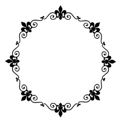 Black  vintage vector frame on a white background. SVG
