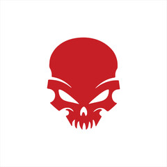 skull on red