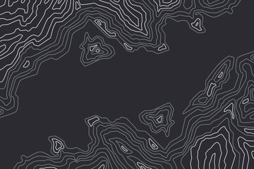 Fototapeta premium topo graphic map contour line surface black wallpaper 