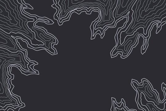 topographic map contour line surface black wallpaper