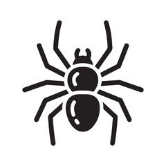 Black Spider Icon Simple Illustration