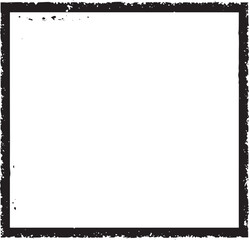 Grunge Rectangle Border Silhouette, Black Vector Illustration