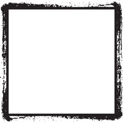 Obraz premium Grunge Rectangle Border Silhouette, Black Vector Illustration