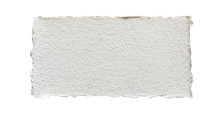 Blank, off-white paper rectangle with ragged edges