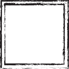 Obraz premium Grunge Rectangle Border Silhouette, Black Vector Illustration