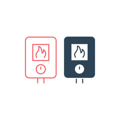 Water heater vector illustration icons set