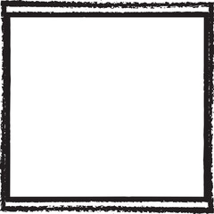 Grunge Rectangle Border Silhouette, Black Vector Illustration