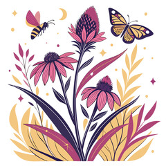 floral background with flowers