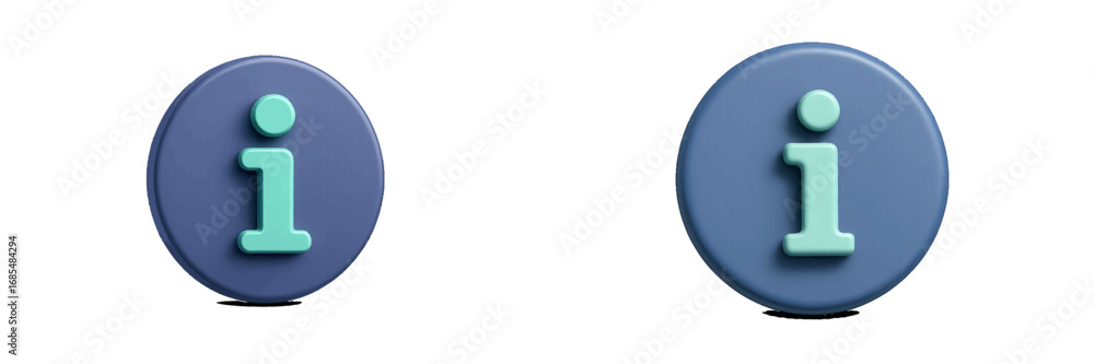 Poster 3d information icon set with a modern minimal design for user interface elements, help desk support,