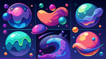  Surreal Blob Transition Frames Vector Pack