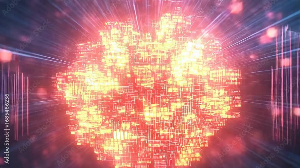 Poster quantum computing processing big data in digital brain