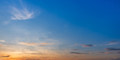 Background of Dramatic colorful sky at sunrise time