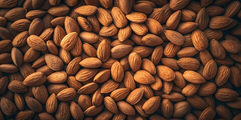 Pile of Whole Almonds, Top View