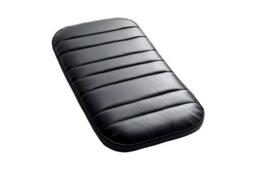 Black Cushion Pad Isolated on a Transparent Background
