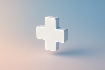 Obraz premium Simple Symbol of Healthcare: A minimalist rendering of a healthcare symbol, representing medicine, well-being, and the essence of health and treatment.