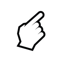 Pointing Finger Icon: Direction and Guidance Symbol.