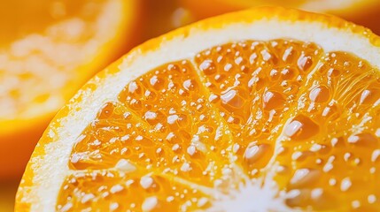 Fresh Juicy Orange Half Close-up