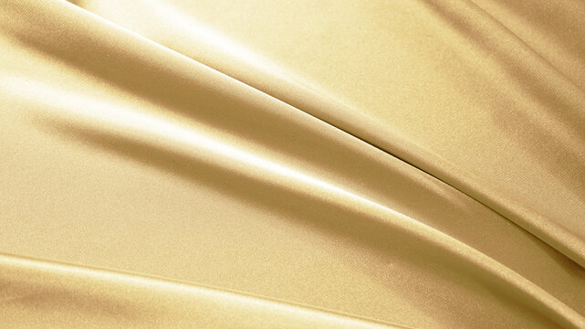 Light pale brown yellow silk satin. Gradient. Dusty gold color. Golden luxury elegant beauty premium abstract background. Shiny shimmer. Curtain drapery line. Fabric cloth texture. Christmas birthday. - Powered by Adobe