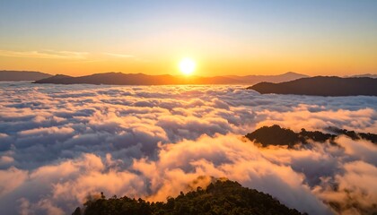 Sunrise over a sea of clouds (1)