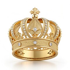 golden crown isolated on white