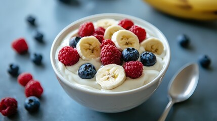 Fresh Fruit Topped Yogurt Bowl