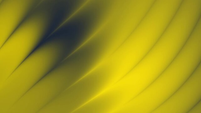 Dynamic yellow and dark blue parallel lines moving fluidly in an abstract video
