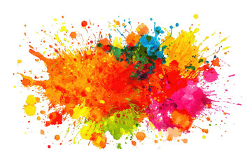 Vibrant colorful paint splatter