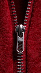 Awesome photo of zoomed-in image showing a zipper half-open.