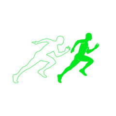 vector illustration of man running