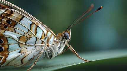 Obraz premium Profile view of a butterfly