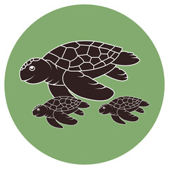 turtle illustration icon