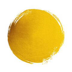 Golden circle with textured edges