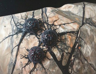 Cells in a textured landscape