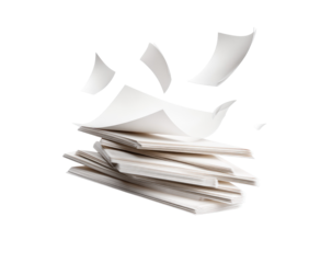 Stack of papers,  flying sheets