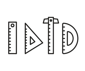 ruler line icons vector illustration