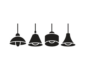 Obraz premium ceiling light icons set vector illustration