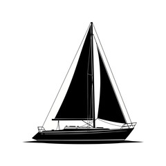 boat on white background