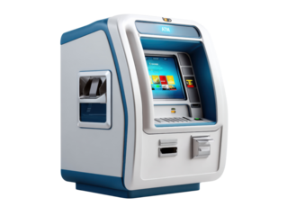 atm machine and credit card