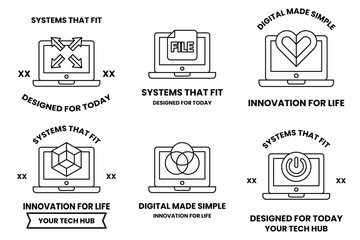 A set of six icons for smart devices