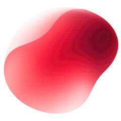 Abstract, smooth, red, oval shape, with a gradient